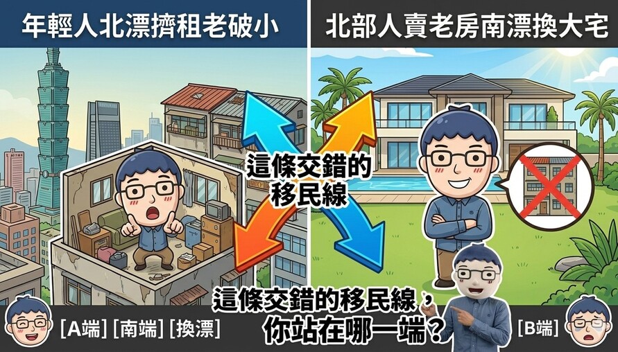 北部人賣老房南漂換大宅，年輕人北漂擠租老破小，這條交錯的移民線，你站在哪一端？