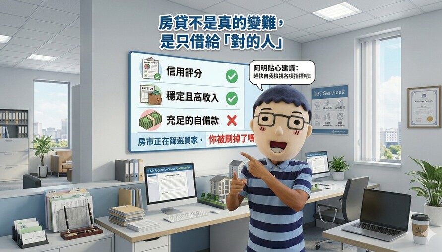 房貸不是真的變難，是只借給「對的人」房市正在篩選買家，你被刷掉了嗎？