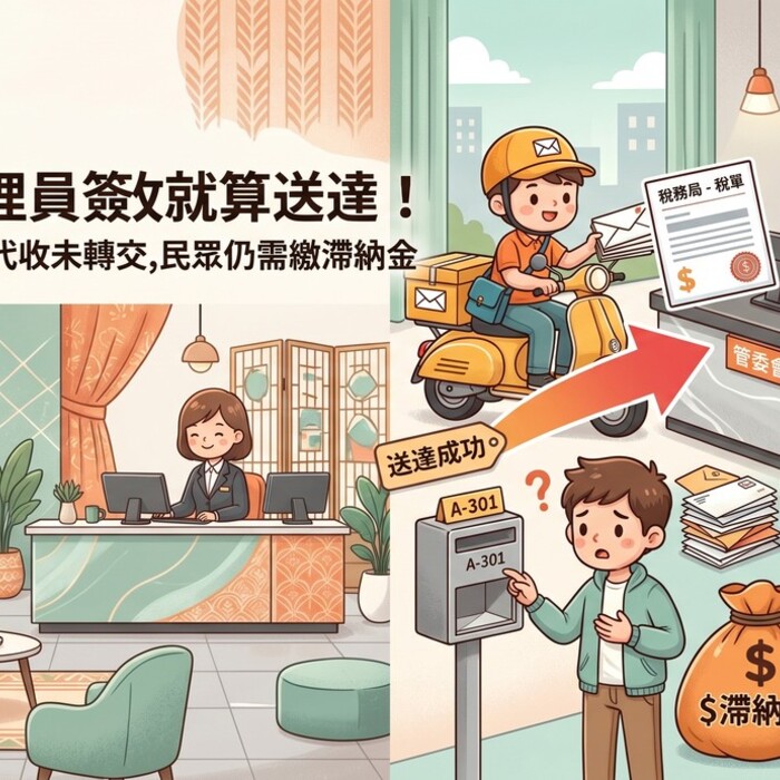 稅單被管理員簽收就算送達！稅務局：管委會代收未轉交，民眾仍需繳滯納金