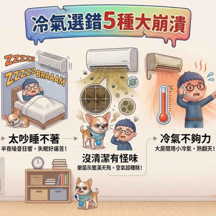 選錯冷氣的五種大崩潰