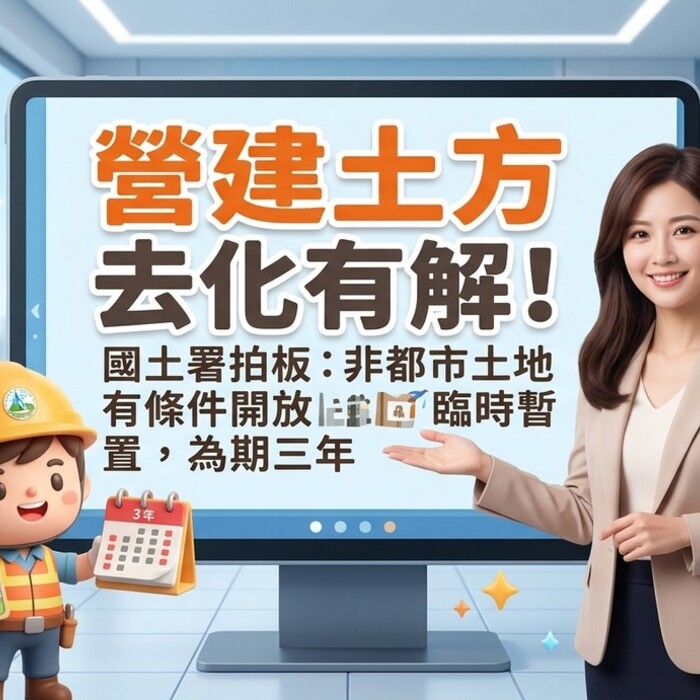營建土方去化有解！國土署拍板：非都市土地有條件開放臨時暫置，為期三年