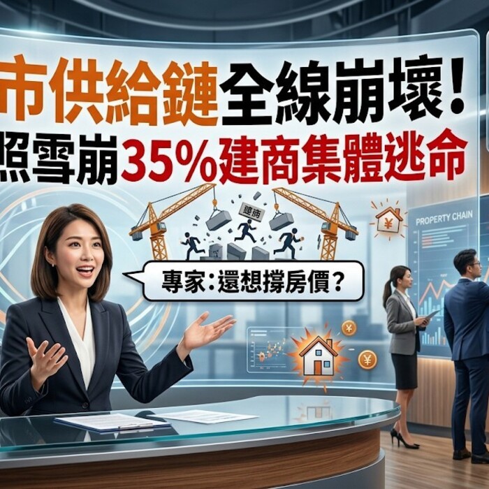 房市供給鏈全線崩壞！建照雪崩35%建商集體逃命，專家：還想撐房價？夢該醒了
