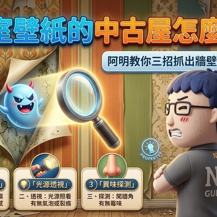 全室壁紙的中古屋怎麼驗？阿明教你三招抓出牆壁下的魔鬼