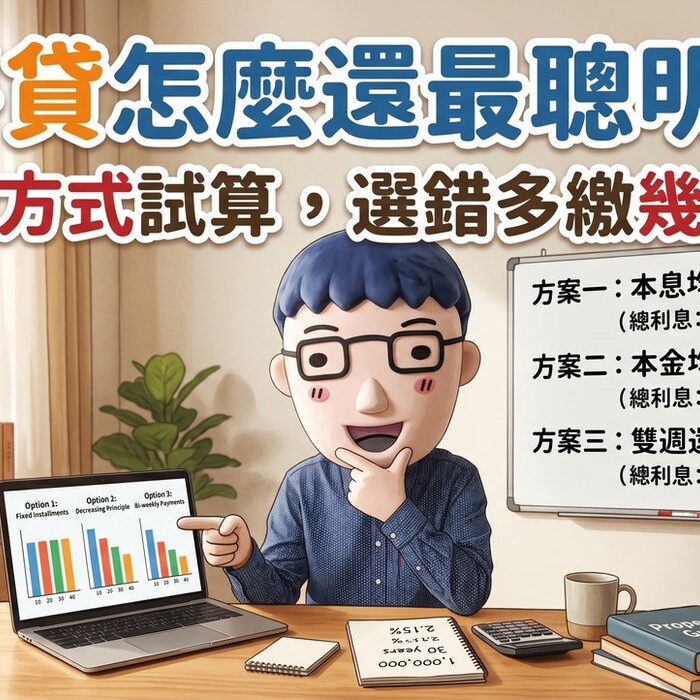 房貸800萬、利率2.5%怎麼還最聰明？三種方式試算，選錯多繳幾十萬