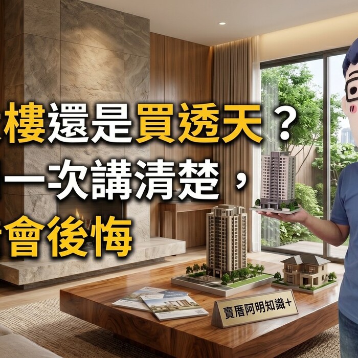 買大樓還是買透天？阿明一次講清楚，選錯會後悔