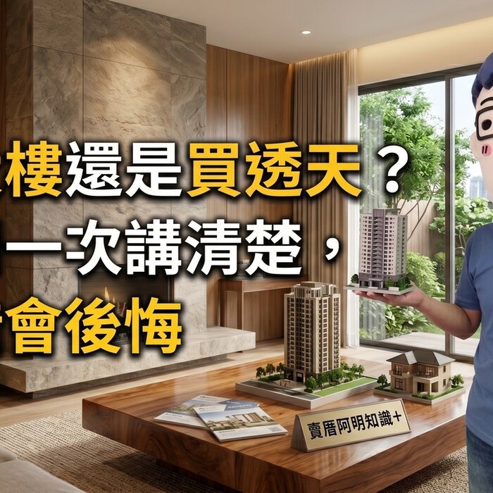 買大樓還是買透天？阿明一次講清楚，選錯會後悔