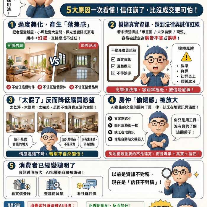 AI賣房廣告引反感？消費者直言「太假了」　阿明：不是科技問題，是誠信正在被消耗