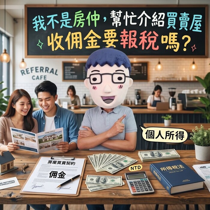 我不是房仲，幫忙介紹買賣房屋收佣金要報稅嗎？
