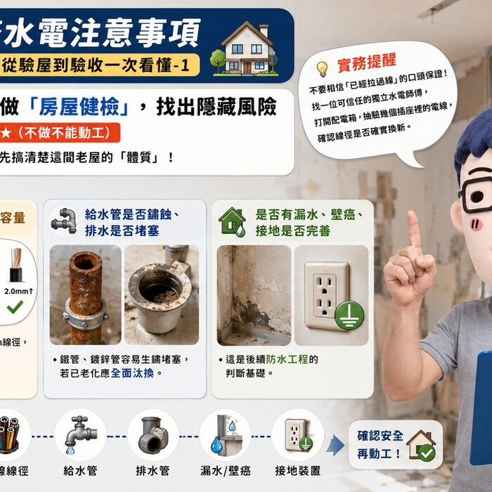 老屋翻修水電注意事項｜安全優先排序，從驗屋到驗收一次看懂