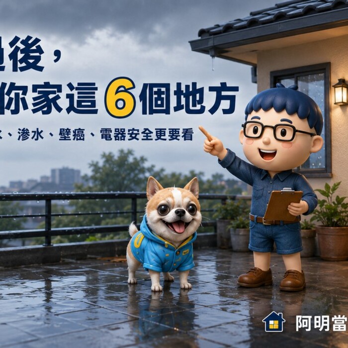 大雨過後，先檢查你家這6個地方！積水、滲水、壁癌、電器安全一次看