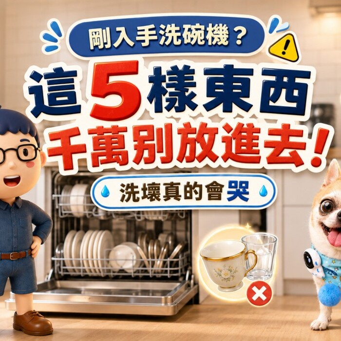 剛入手洗碗機？這 5 樣東西千萬別放進去，洗壞真的會哭！