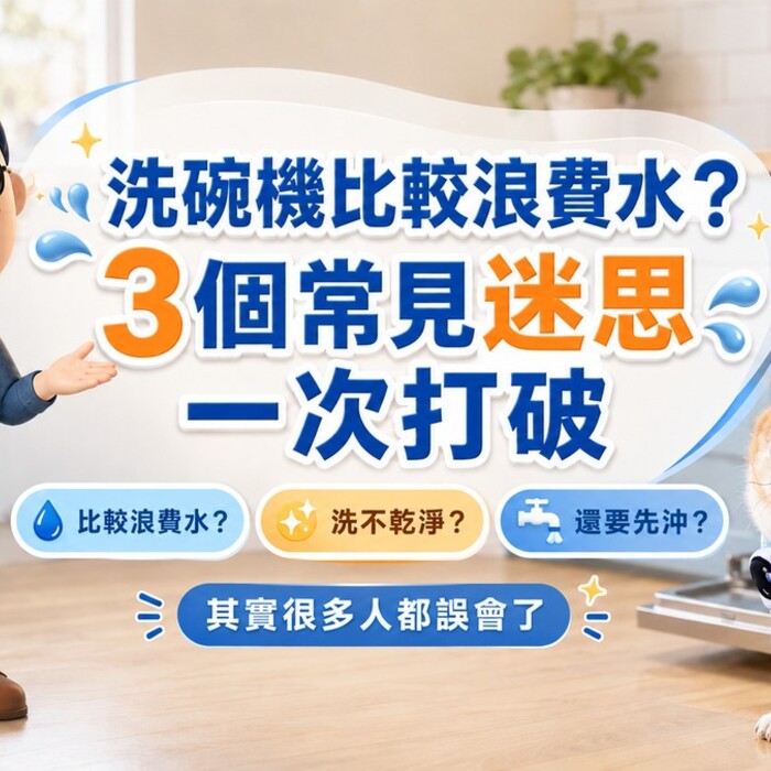 洗碗機比較浪費水？3個常見誤會一次打破
