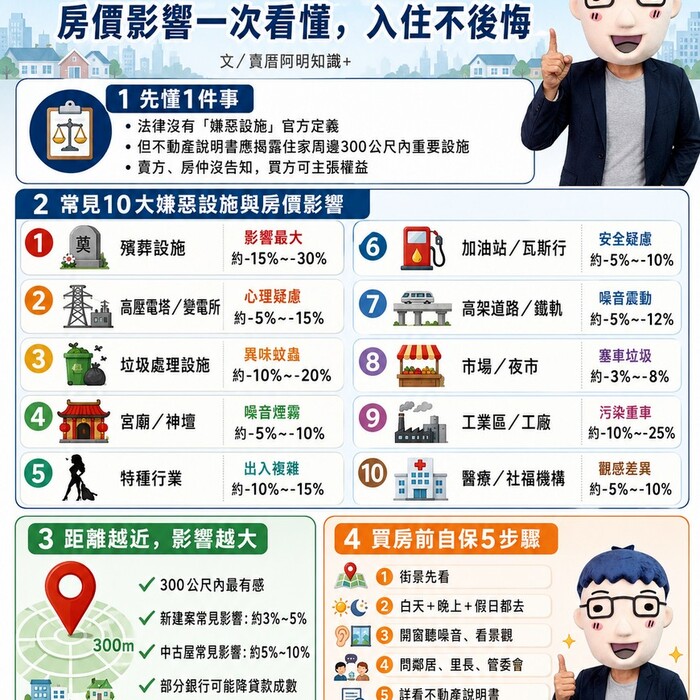 買房避開這10種嫌惡設施！房價影響一次看懂，入住不後悔