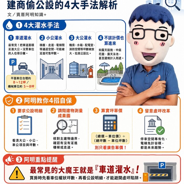 買房公設比懶人包｜權狀30坪不等於住30坪！車位、雨遮、公設怎麼看才不吃虧？