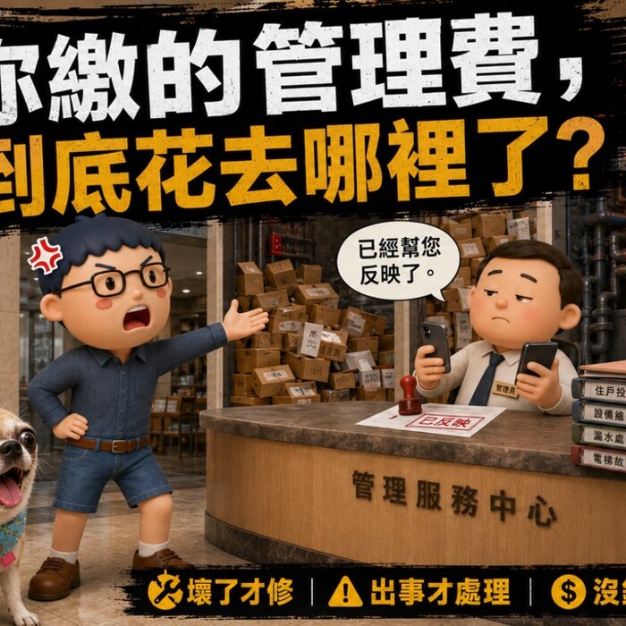 你繳的管理費，到底花去哪裡了？
