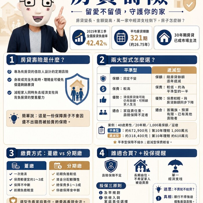 房貸壽險懶人包｜留愛不留債，守護你的家