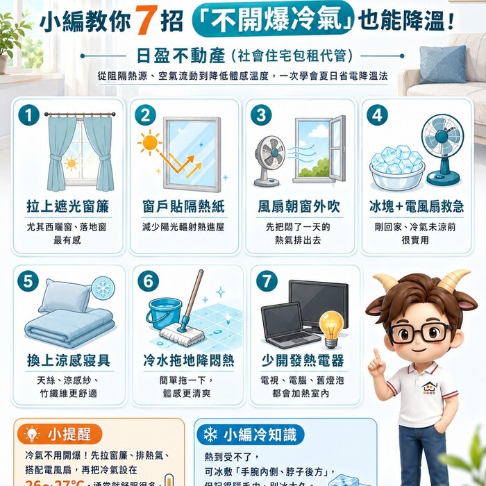 回家像進烤箱？小編教你7招「不開爆冷氣」也能降溫！電費單不再嚇死人