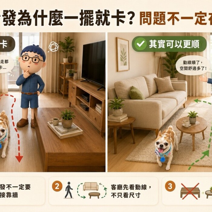 你家沙發為什麼一擺就卡？問題不一定在空間小