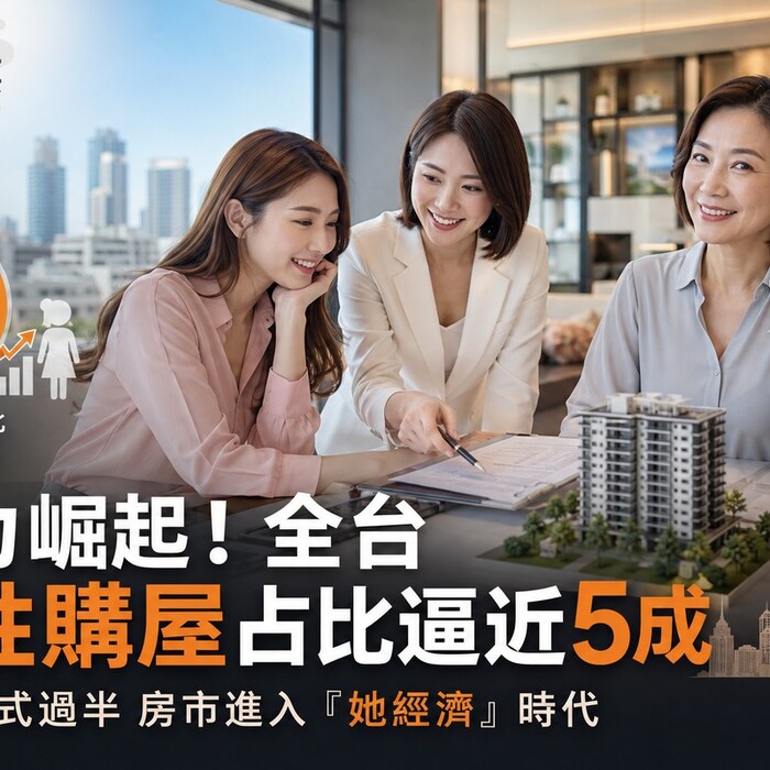 女力崛起！全台女性購屋占比逼近5成 三都正式過半 房市進入「她經濟」時代