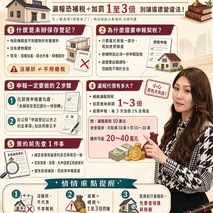 買房忽略「未登記增建」申報 代書：漏報恐補稅加罰1至3倍，別讓違建變違法！