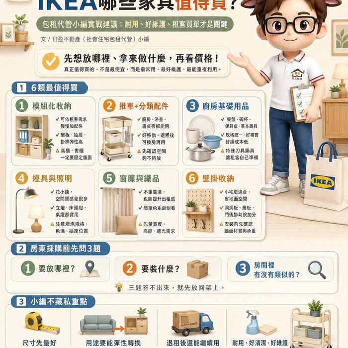 房東看過來！IKEA哪些家具真的值得買？小編實戰建議：耐用、好維護、租客買單才是關鍵！
