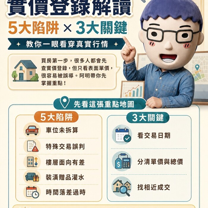 實價登錄解讀：5大陷阱與3大關鍵，教你一眼看穿真實行情