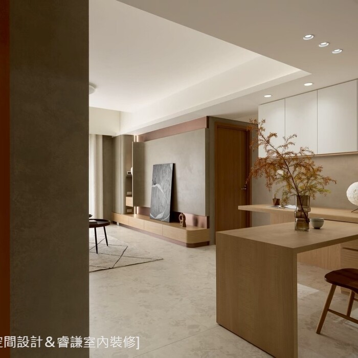 靜謐與秩序的交織：以材質筆觸，訂製溫暖奢雅的生活場域│混搭風│35坪