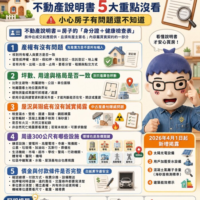 買房只看價格？「不動產說明書」5大重點沒看 小心房子有問題還不知道