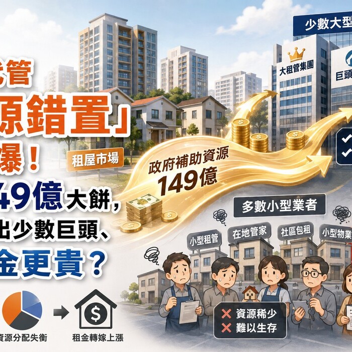 包租代管「資源錯置」連環爆！政府149億大餅，為何養出少數巨頭、讓租金更貴？