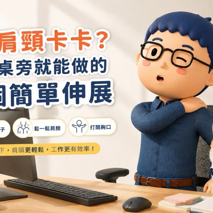 久坐肩頸卡卡？辦公桌旁就能做的3個簡單伸展