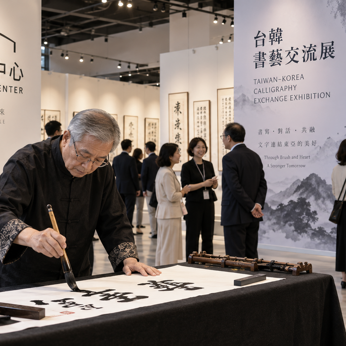 臺韓180件書藝作品桃園登場　漢字、韓文字同場展現不同筆墨風格