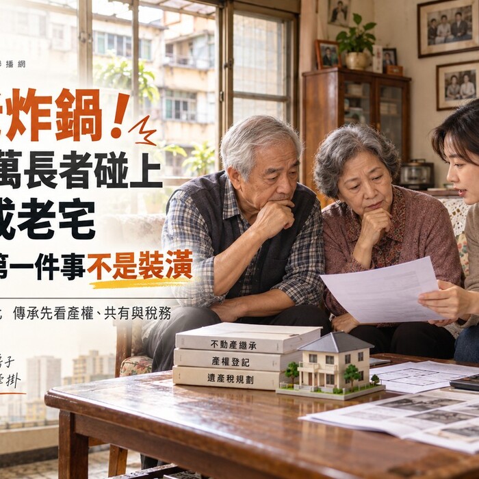 雙老炸鍋！479萬長者碰上近6成老宅　繼承房第一件事不是裝潢