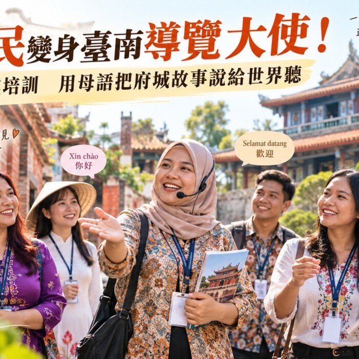 新住民變身臺南導覽大使！25人完成培訓　用母語把府城故事說給世界聽