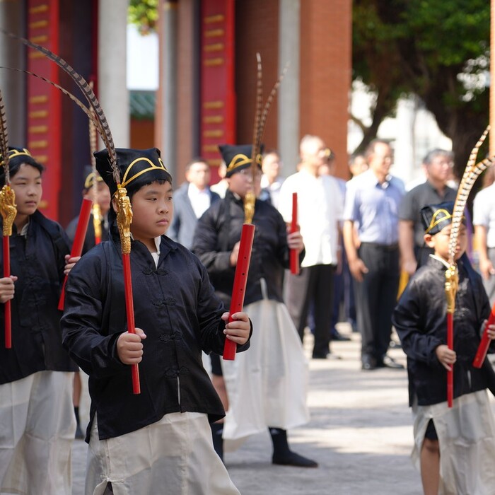 澎湖孔廟釋奠典禮 副縣長林皆興循古禮祭孔 弘揚尊師重道