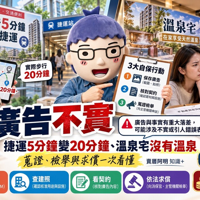 廣告不實｜捷運5分鐘變20分鐘、溫泉宅沒有溫泉！蒐證、檢舉與求償一次看懂