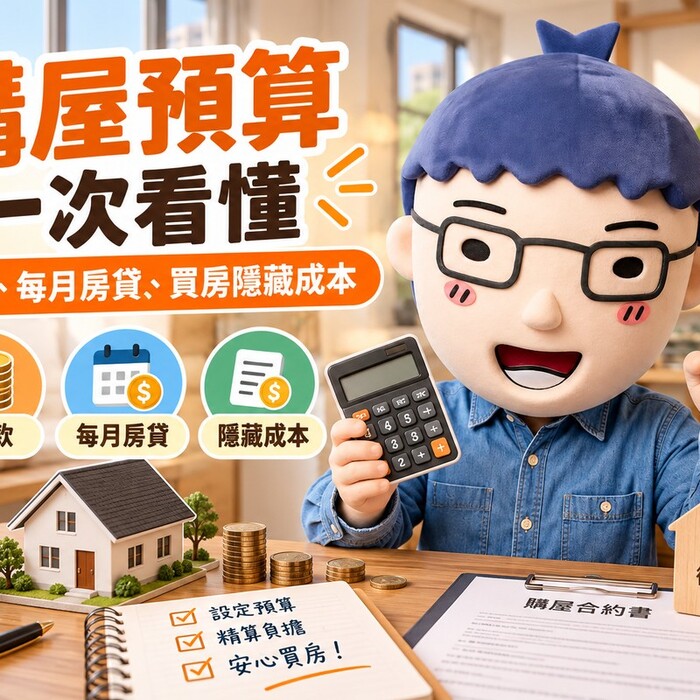 購屋預算｜自備款、每月房貸與買房隱藏成本一次看懂