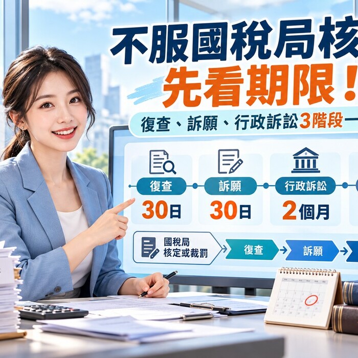 不服國稅局核定先看期限！復查、訴願、行政訴訟3階段一次懂