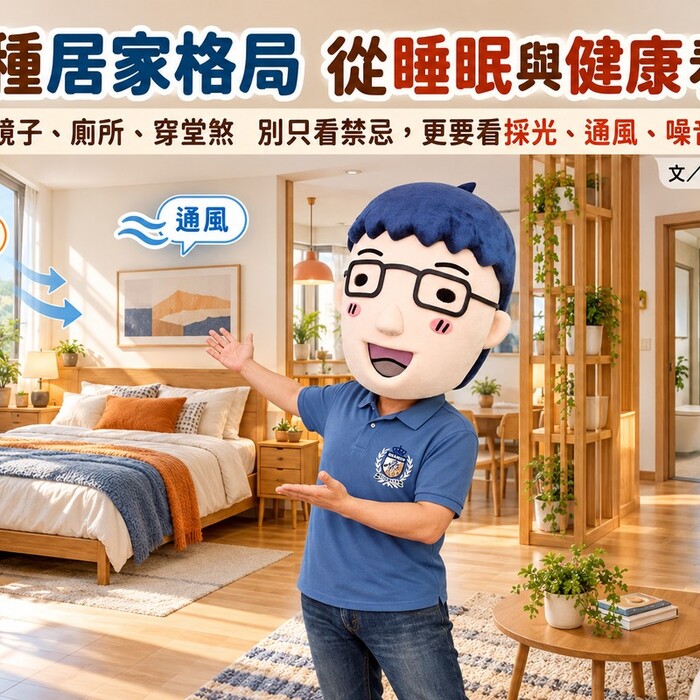風水禁忌有科學根據？床頭、鏡子、廁所、穿堂煞　10種居家格局從睡眠與健康看懂