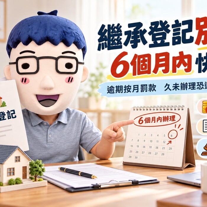 長輩走了房子沒過戶？小心祖產被充公！繼承登記「6月大限」沒辦，按月罰款還可能被拍賣