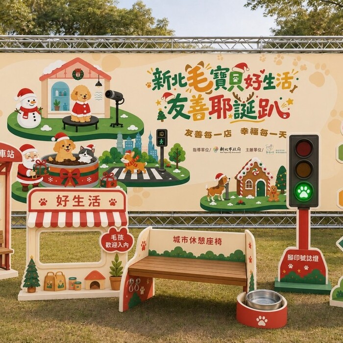 帶毛寶貝過耶誕！2026友善耶誕趴11/21板橋登場　四大主題區、迷宮障礙賽報名開跑