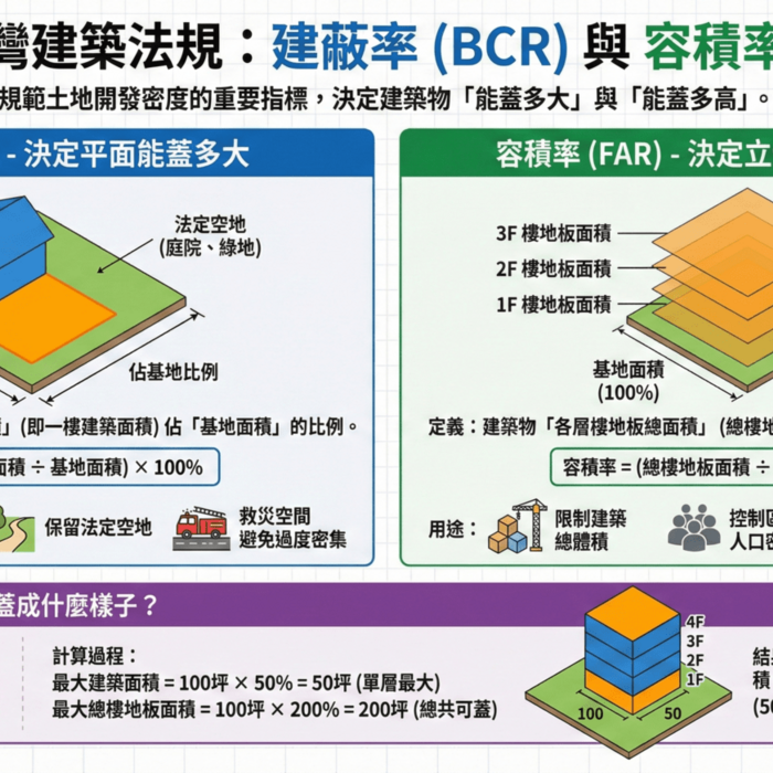 建蔽率、容積率是什麼？一文看懂如何影響棟距、採光、公設比