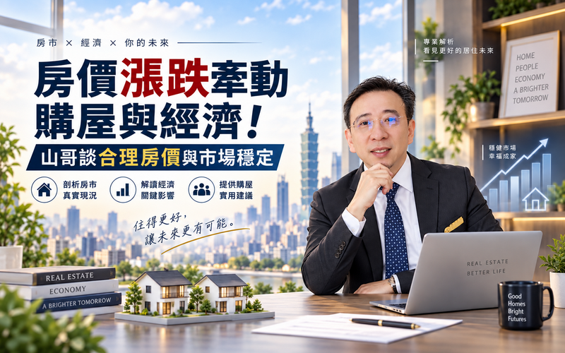 房價漲跌牽動購屋與經濟！山哥談合理房價與市場穩定