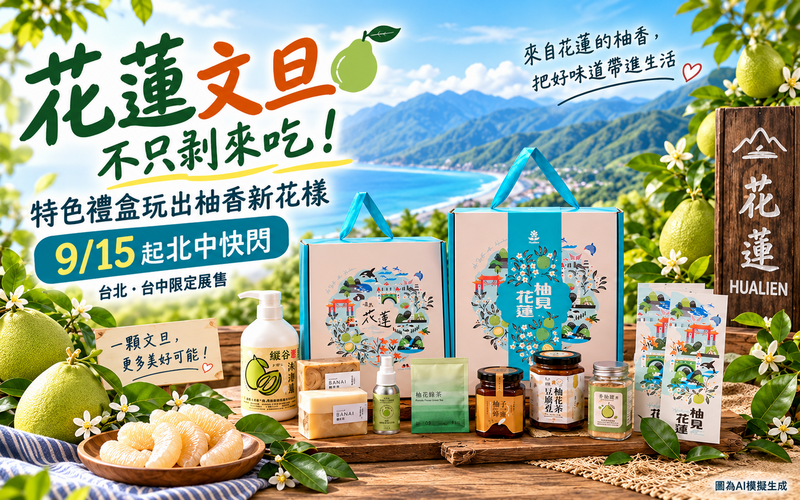 花蓮文旦不只剝來吃！特色禮盒玩出柚香新花樣　9月15日起北中快閃