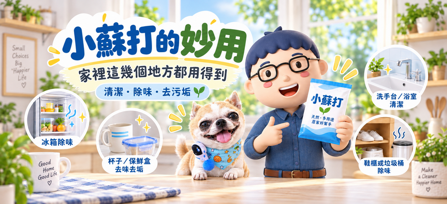 小蘇打的妙用｜家裡這幾個地方都用得到