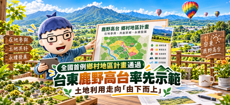 全國首例鄉村地區計畫通過 台東鹿野高台率先示範 土地利用走向「由下而上」