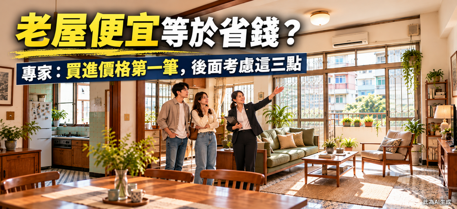 老屋便宜等於省錢 ? 專家：買進價格第一筆，後面考慮這三點