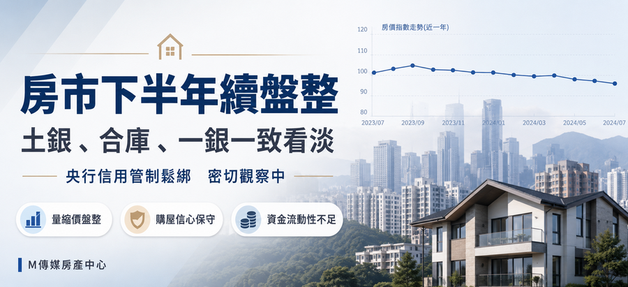 房市下半年續盤整！土銀、合庫、一銀一致看淡 央行信用管制鬆綁「密切觀察中」