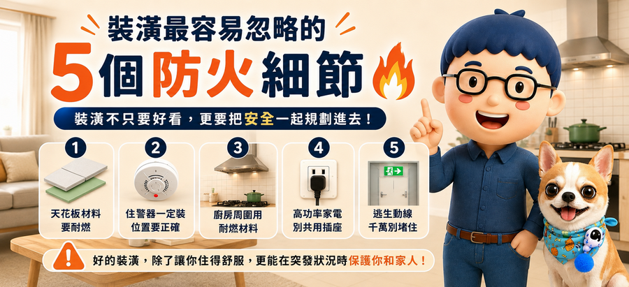 裝潢最容易忽略的5個防火細節